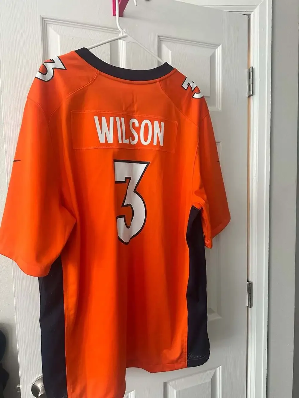 Nike Russell Wilson Denver Broncos #3 NFL On-Field Game Jersey Orange XL - Picture 3 of 4
